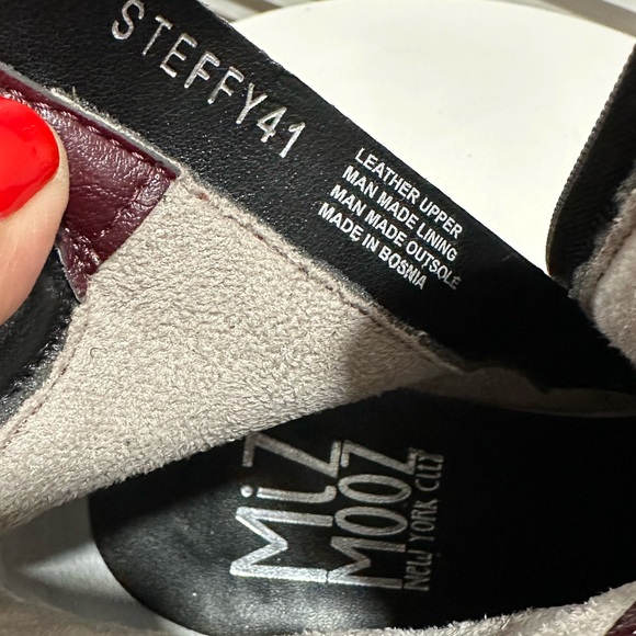 🌸MIZ MOOZ🌸 Steffy Leather Lace-Up Boots Burgundy Size: 41 - Picture 9 of 10